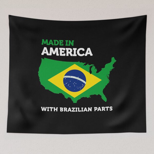 Item preview, Made in America with Brazilian Parts Amazing Brazil Pride Funny Gift designed and sold by smartrocket.
