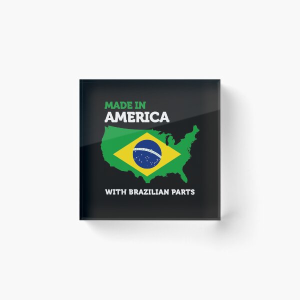 Item preview, Made in America with Brazilian Parts Amazing Brazil Pride Funny Gift designed and sold by smartrocket.