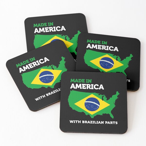 Item preview, Made in America with Brazilian Parts Amazing Brazil Pride Funny Gift designed and sold by smartrocket.
