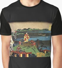 'Nakamaro Looking at the Moon' by Katsushika Hokusai (Reproduction) Graphic T-Shirt