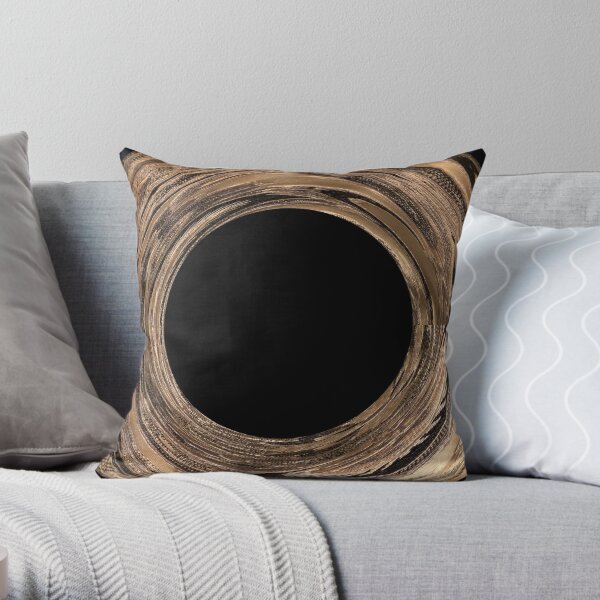Golden Ring Throw Pillow