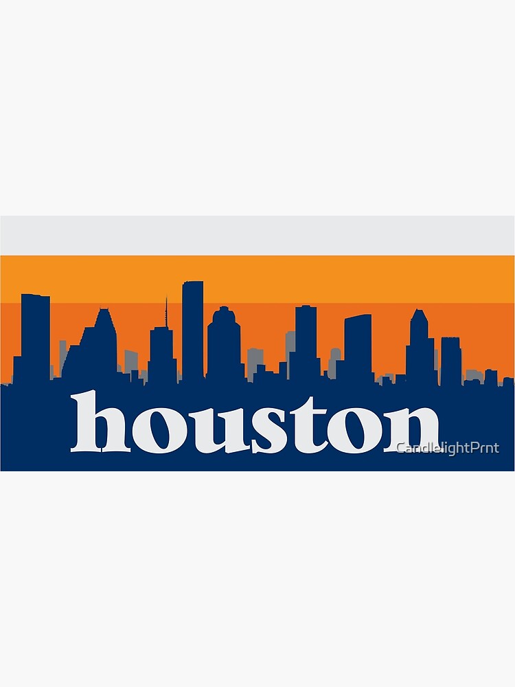 houston skyline logo Poster for Sale by CandlelightPrnt