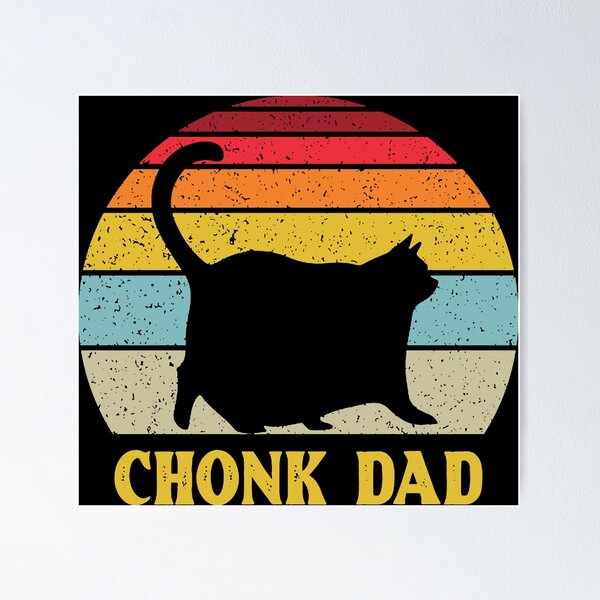 Item preview, Chonk Dad Black Cat Vintage Shirt  designed and sold by mlemmlem22.