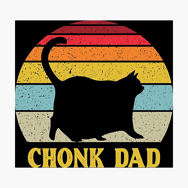 Item preview, Chonk Dad Black Cat Vintage Shirt  designed and sold by mlemmlem22.