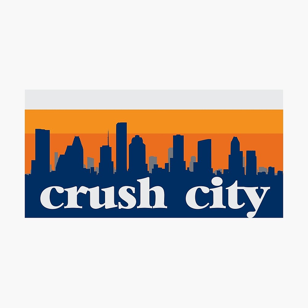 crush city skyline logo Poster for Sale by CandlelightPrnt