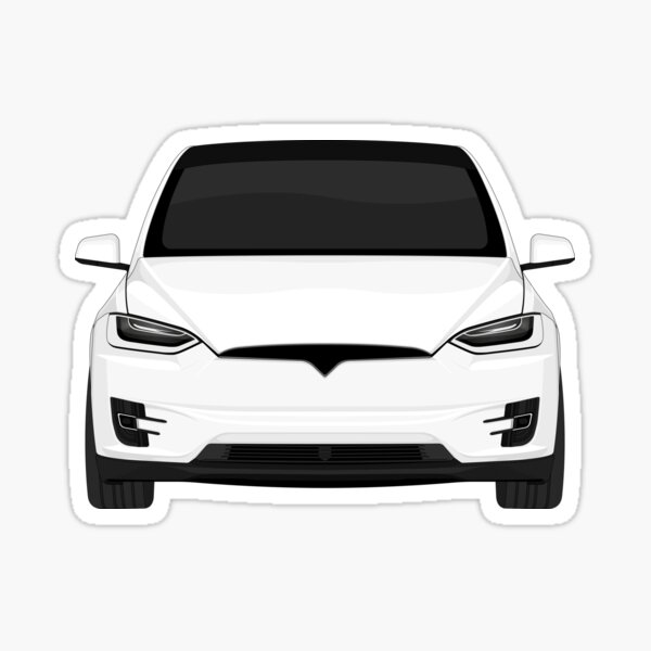 Large White: Tesla Logo Sticker (Vinyl Decal Insignia Elon Musk Design for  Electric Cars, Trucks, Laptops (8.5 x 11 inch)