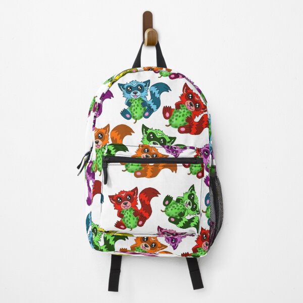 Item preview, Rainbow raccoon pattern white design designed and sold by KatyChristoff.