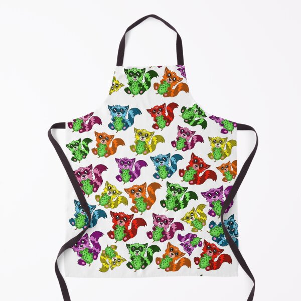 Item preview, Rainbow raccoon pattern white design designed and sold by KatyChristoff.