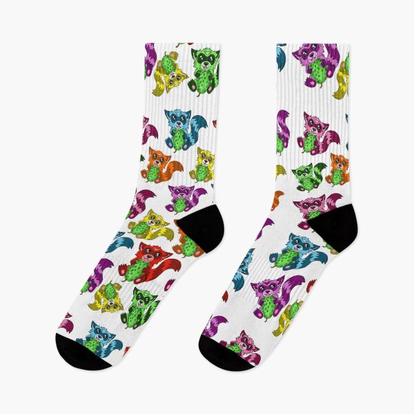 Item preview, Rainbow raccoon pattern white design  designed and sold by KatyChristoff.