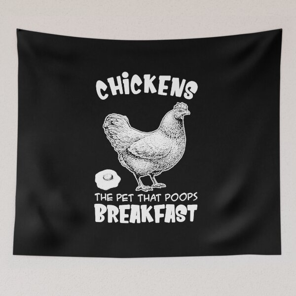 Aperçu de l'œuvre Poulets l'animal qui fait caca petit-déjeuner poulets chemise cadeaux drôles créée et vendue par mlemmlem22.