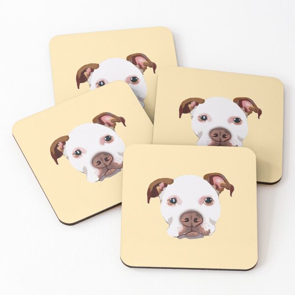 Item preview, Pit Bull With White Face and Brown Ears designed and sold by CatharticTick.