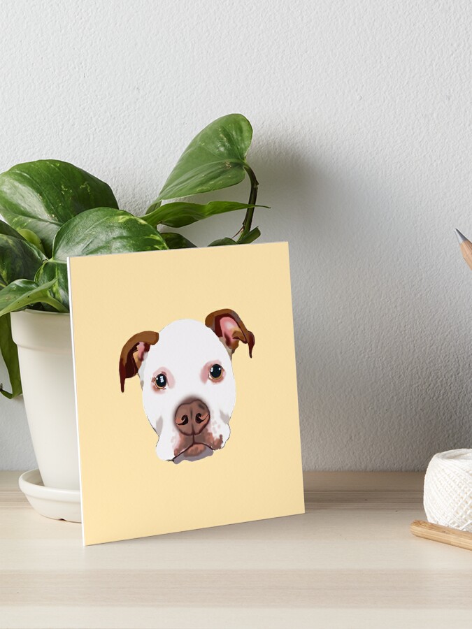 Brindle & White Pit Bull Terrier Cute Staffordshire Pitbull Art Jigsaw  Puzzle