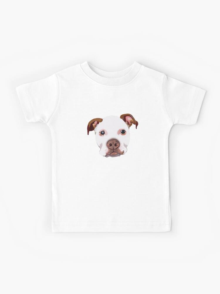 Kinder T-Shirt for Sale mit Pitbull mit weißem Gesicht und