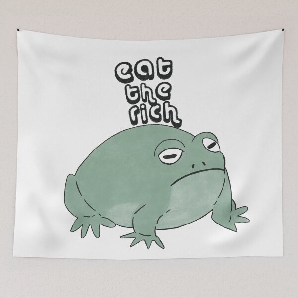 Item preview, frog eat the rich designed and sold by avaecreates.