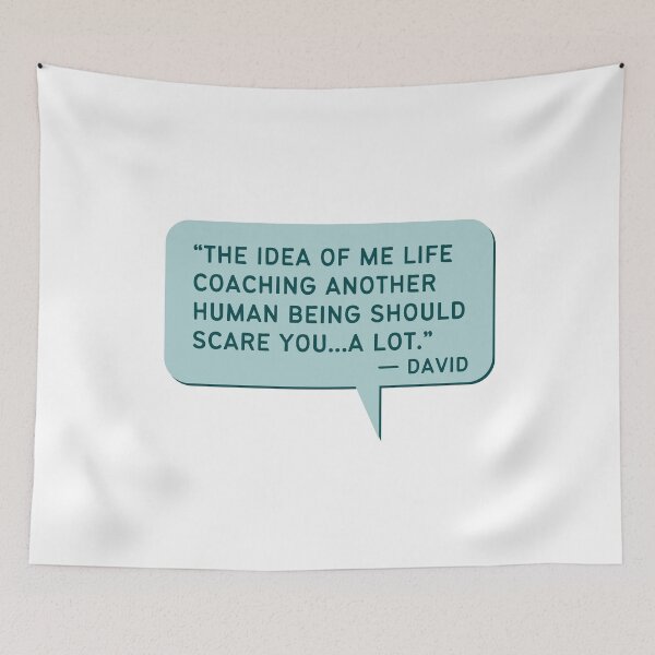 Item preview, Me Coaching Another Human Should Scare You - Schitts Creek Quote designed and sold by ElizabethMayArt.