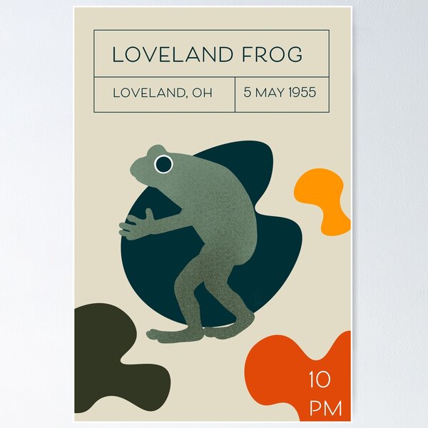 Item preview, Loveland Frog Cryptids Midcentury Modern designed and sold by avaecreates.
