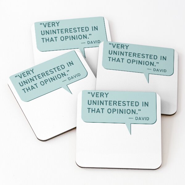 Item preview, Very Uninterested in That Opinion - Schitts Creek Quote designed and sold by ElizabethMayArt.