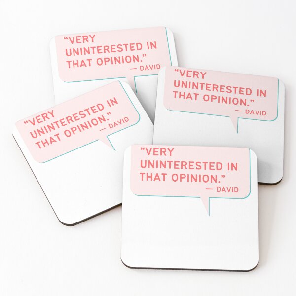 Item preview, Very Uninterested In That Opinion - Schitts Creek Quote designed and sold by ElizabethMayArt.