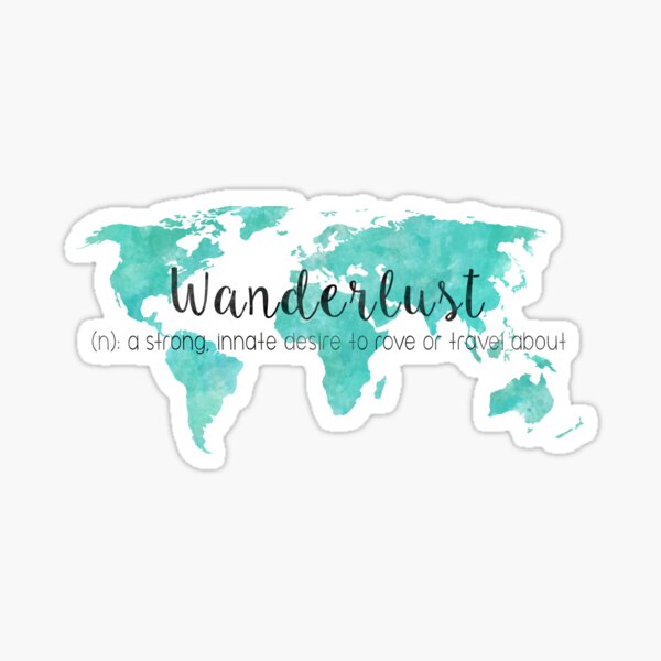 Item preview, Wanderlust (n) Teal Watercolor World Map designed and sold by Leah Biernacki.