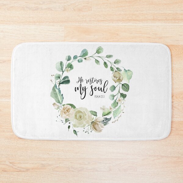 Item preview, He Restores My Soul Bible Verse Psalm 23 designed and sold by KAMdesignhaus.