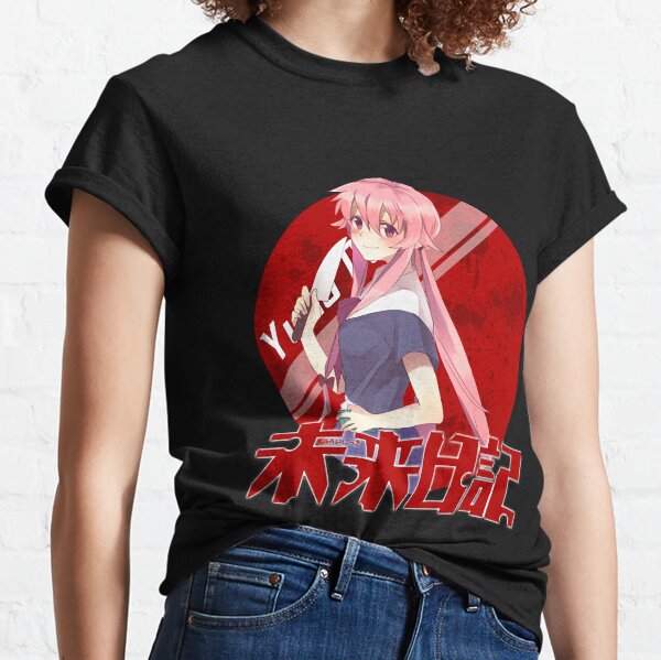 Yukiteru Amano Camiseta 100% Algodão Mirai Nikki Anime Mirai Nikki  Personagens Manga Raidendesigner Japonês Raiden Designer Shop - AliExpress