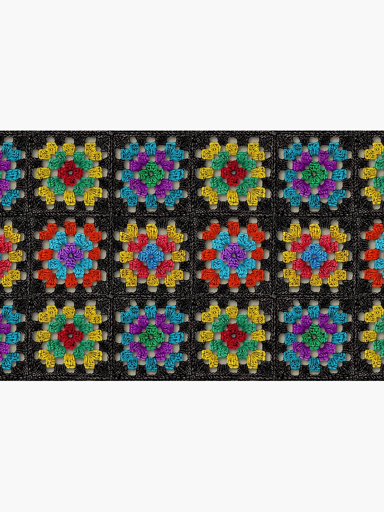 Thumbnail 4 of 4, Zipper Pouch, Granny Square Retro Crochet Afghan Blanket designed and sold by somecallmebeth.