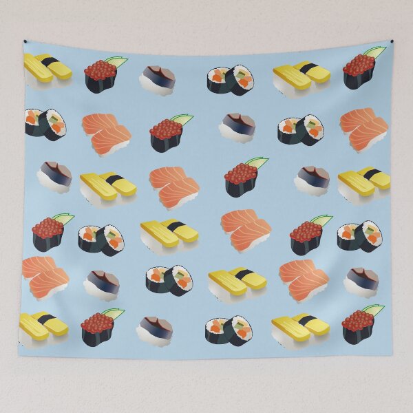 Item preview, Delicious sushi pattern inspired japanese cusine dish  designed and sold by Japanculture.