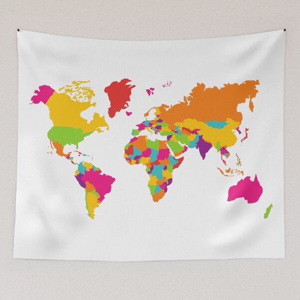 Item preview, World map, map  designed and sold by wisamart.