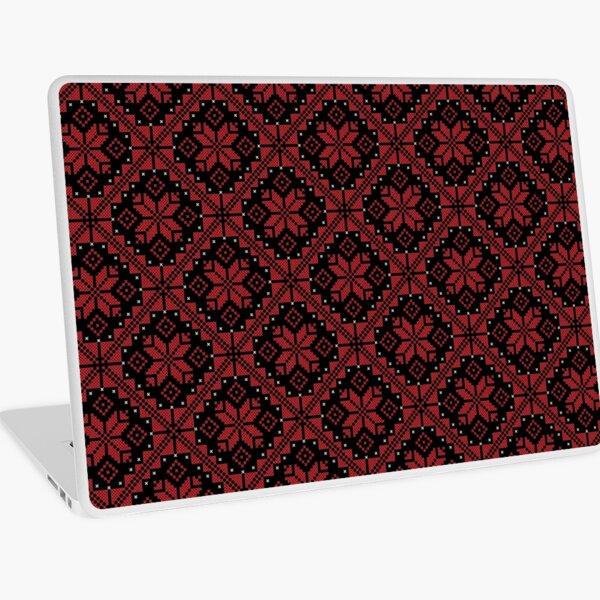 Item preview, Palestinian Jordanian Traditional Tatreez Cross Stitch Embroidery Art Pattern #12-red - crm designed and sold by Hurriyyatee.