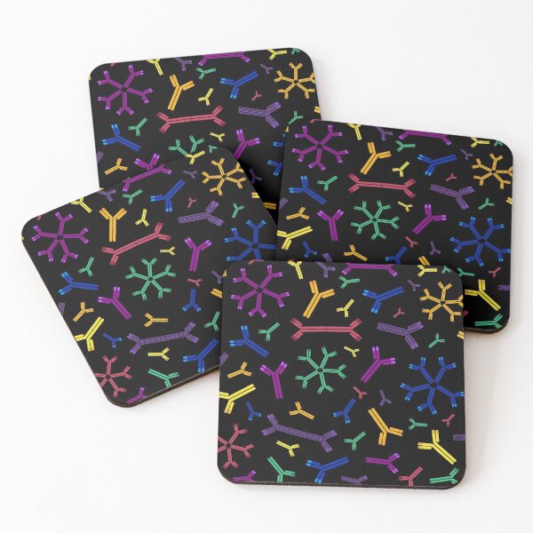 Item preview, Rainbow Antibodies (on Black)  designed and sold by StuffofScience.