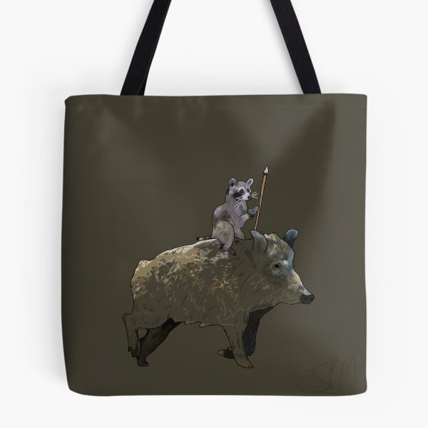 Item preview, Racoon Riding a Wild Boar designed and sold by JacobPMcE.