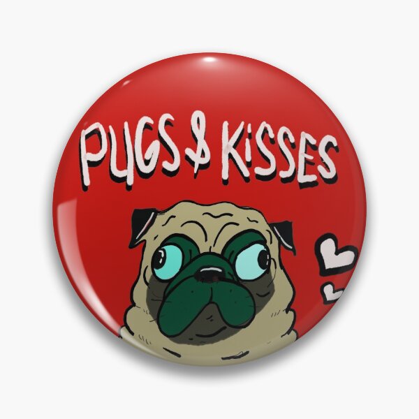 Item preview, Pugs y besos, lindo pug designed and sold by ErvinMarkStudio.