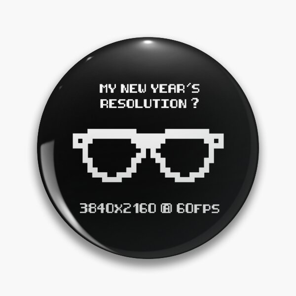 Item preview, My new year's resolution is 4k - 3840x2160 60fps px geek gamer designed and sold by MK3DESIGN.