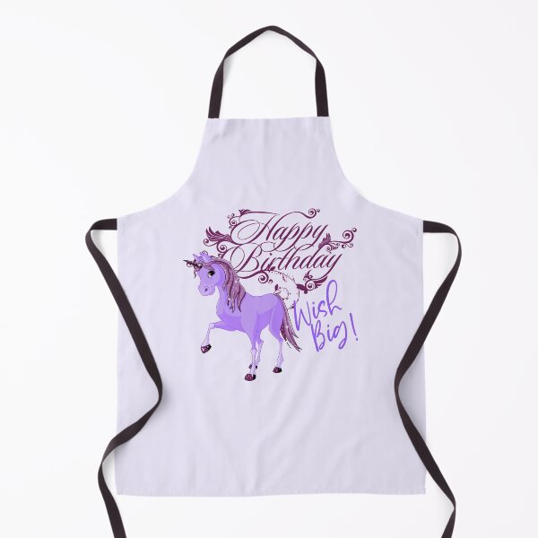 Item preview, “Happy Birthday” Wish Big! Purple Baby Unicorn designed and sold by PawsitiveMum.