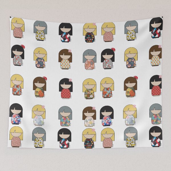 Item preview, Cute Japanese Kokeshi Doll Collection designed and sold by lmcvinco.