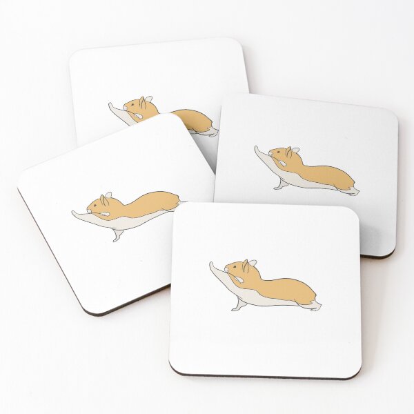 Item preview, Stretch! Gold & White Hamster designed and sold by Laya & co..