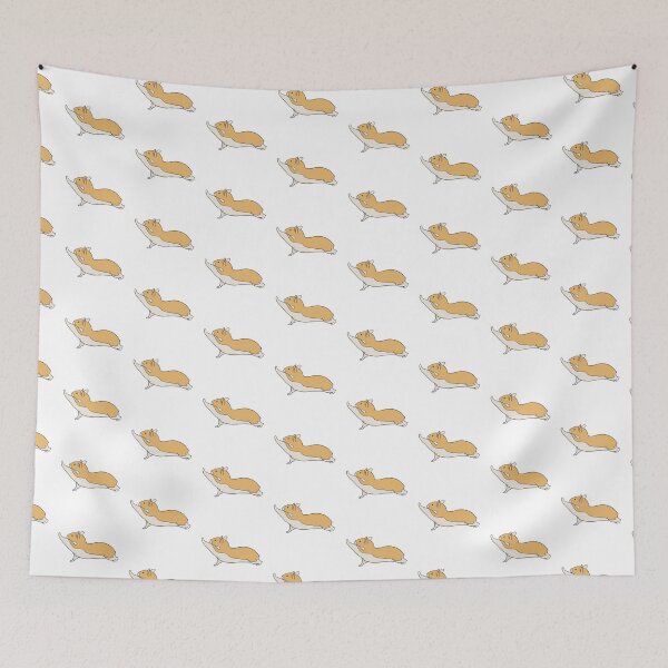 Item preview, Stretch! Gold & White Hamster designed and sold by Laya & co..
