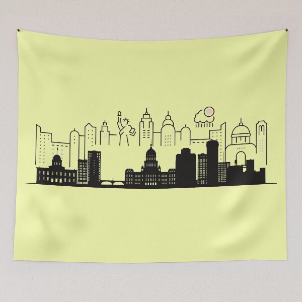 Item preview, USA Skyline Silhouette designed and sold by wisamart.