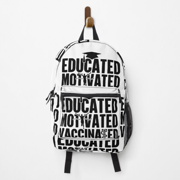 Item preview, Educated Motivated Vaccinated designed and sold by GravitiTees.