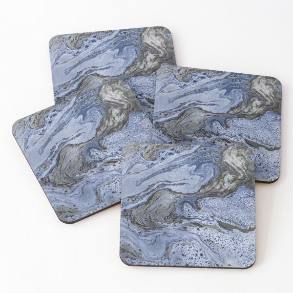 Item preview, Hydro Dipped Silvered Blue Speckles designed and sold by ArtRoomOregon.