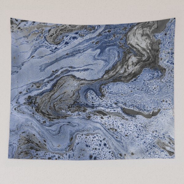 Item preview, Hydro Dipped Silvered Blue Speckles designed and sold by ArtRoomOregon.