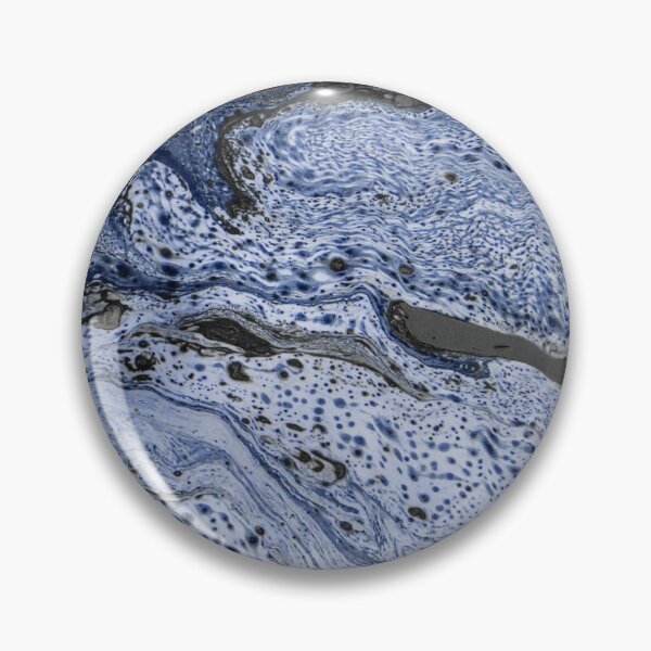 Item preview, Hydro Dipped Liquified Silver Blue Speckles designed and sold by ArtRoomOregon.
