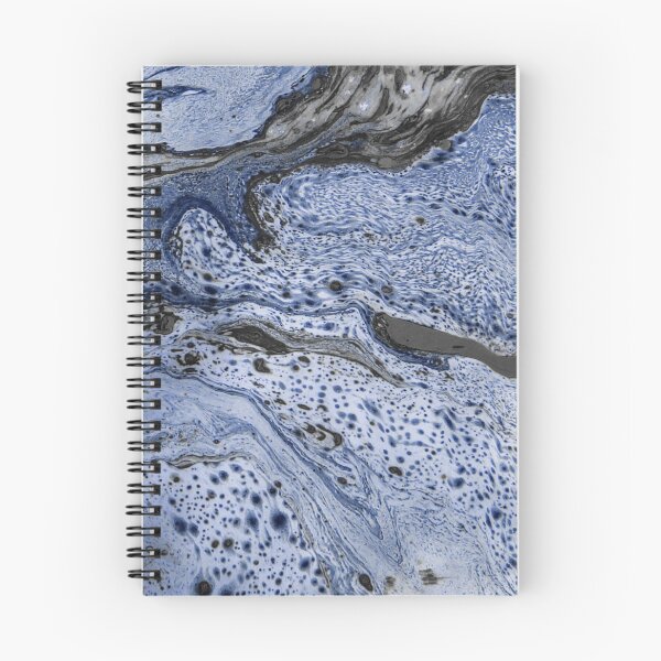 Item preview, Hydro Dipped Liquified Silver Blue Speckles designed and sold by ArtRoomOregon.
