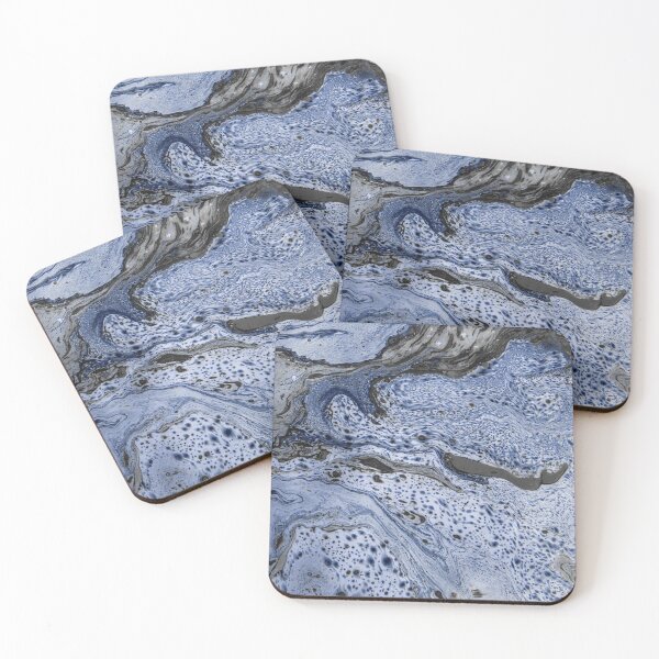 Item preview, Hydro Dipped Liquified Silver Blue Speckles designed and sold by ArtRoomOregon.
