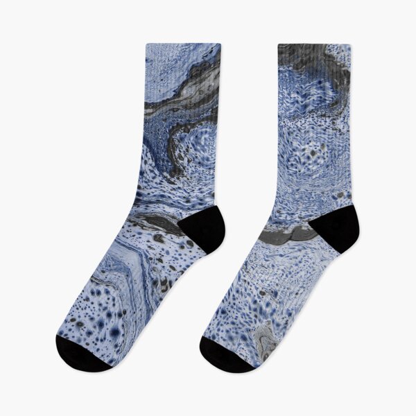 Item preview, Hydro Dipped Liquified Silver Blue Speckles designed and sold by ArtRoomOregon.