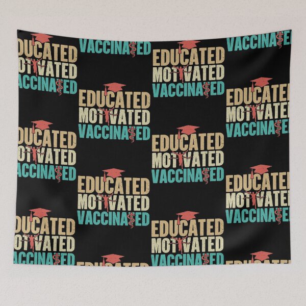 Item preview, Educated Motivated Vaccinated Protected designed and sold by GravitiTees.