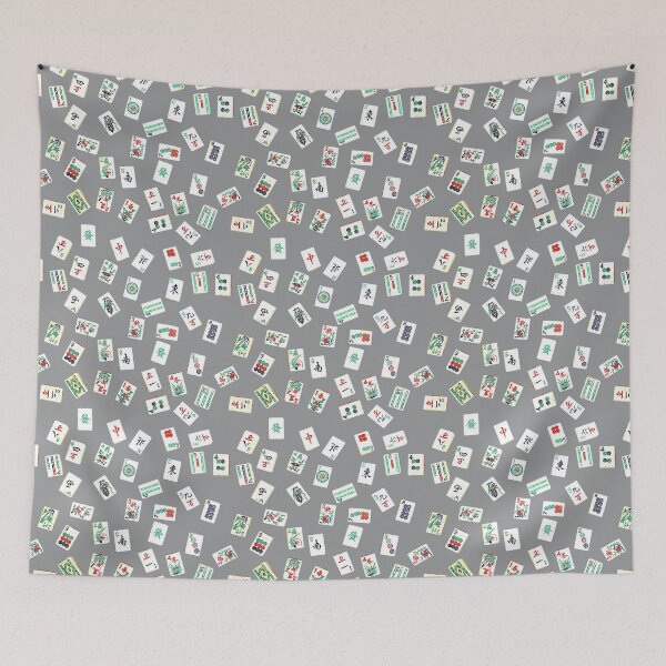 Item preview, mah jongg tiles ultimate gray designed and sold by farreystudio.