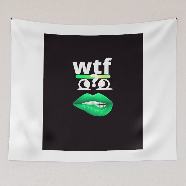 Item preview, WTF MONKEY - GREEN- ON BLACK  designed and sold by Flirt-Teez.