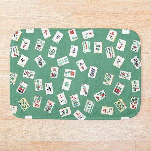 Item preview, mah jongg tiles seafoam green designed and sold by farreystudio.