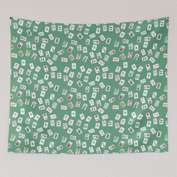 Item preview, mah jongg tiles seafoam green designed and sold by farreystudio.